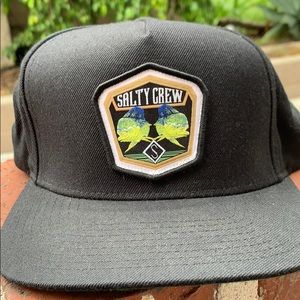 Salty Crew snapback - black fishing / surf hat